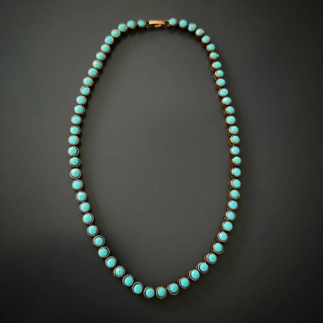Turquoise Tennis Mystic Necklace For Sale - Image 14 of 16