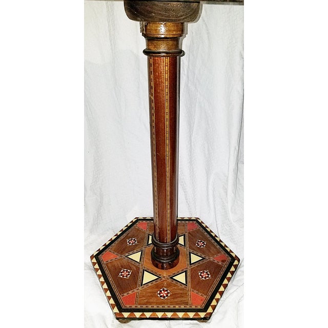 1960s Vintage Inlaid Moroccan Side Table For Sale In West Palm - Image 6 of 10