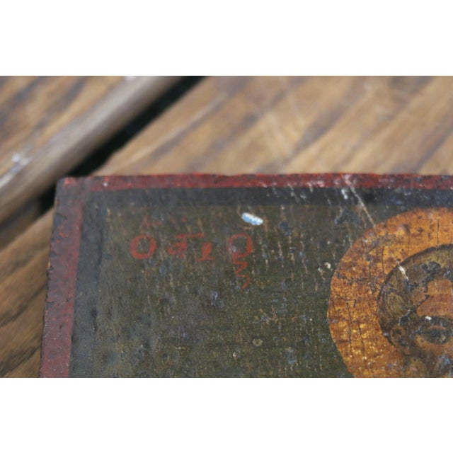 18th Century Russian Orthodox St. Nicholas Icon on Wood Panel For Sale In Los Angeles - Image 6 of 17