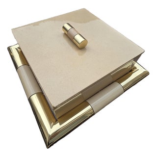 Bakelite and Brass Jewelry Boxes, 1970s For Sale