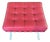 Authentic Design Within Reach Barcelona Stool – Red Tufted Leather & Chrome X‑Base For Sale