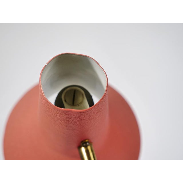 Metal Mid-Century Modern Metal Table Lamp with Shade, 1960s For Sale - Image 7 of 9