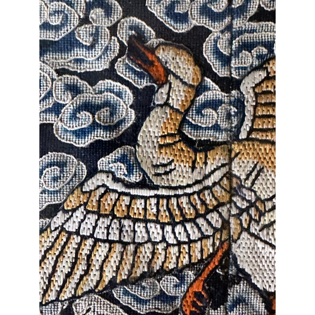 Wood Antique Chinese Kesi Fourth Rank Badges Qing Dynasty For Sale - Image 7 of 12