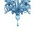 Contemporary Venetian Blue Satin Murano Glass Chandelier by Simoeng For Sale - Image 3 of 6