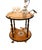 Wood Italian Sorrento Drop Leaf Rosewood Serving Trolley with Inlaid Brass Decor, 1950s For Sale - Image 7 of 7