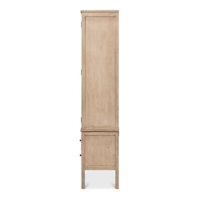 Beige Modern Pine Display Cabinet For Sale - Image 8 of 12