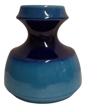 Vintage German Flower Vase with Shades of Blue in Ceramic by Steuler, 1970s