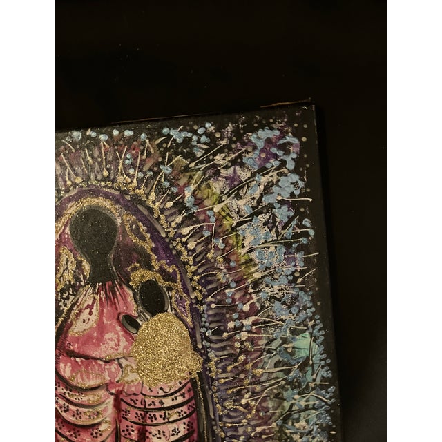 "For My Daughter" Original Bioluminescent 18’c18’ Painting by Vicky Naranjo For Sale - Image 11 of 12