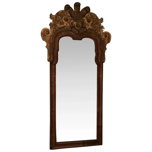 18th Century English George II Walnut & Gilt Pier Mirror For Sale - Image 11 of 11
