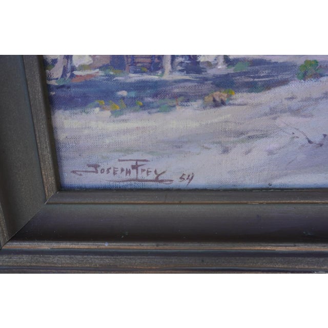 1950s Joseph Frey Desert Landscape Painting Titled Rancho Doomed For Sale - Image 4 of 5