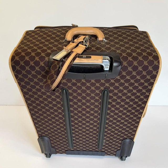 1980s Vintage Ralph Lauren “Lauren” Monograph Suitcase - a Pair For Sale - Image 5 of 13