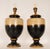 Ceramic Vintage French Lamps Ceramic Baluster Vase Lamps Black Gold Cream - A Pair For Sale - Image 7 of 10