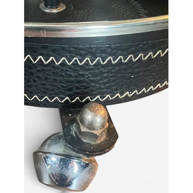 Metal Mid-Century Space Age Metal Standing Ashtray on Wheels, 1970s For Sale - Image 7 of 10