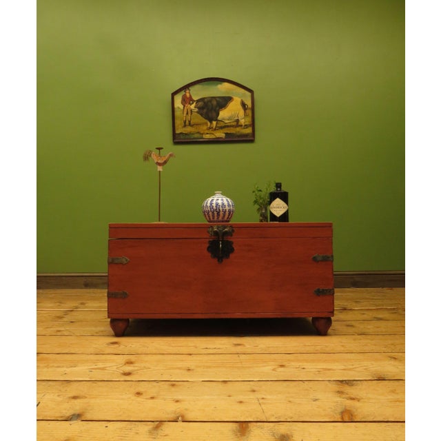 Bohemian Painted Storage Chest, 1990s For Sale - Image 15 of 18