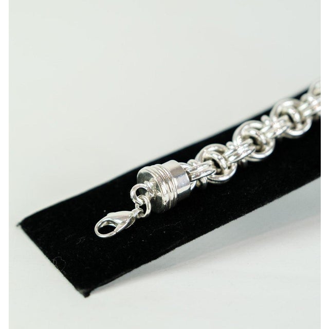 Bracelets in Silver, Powerful Model, Divided Into Rings Nice For Sale - Image 6 of 11