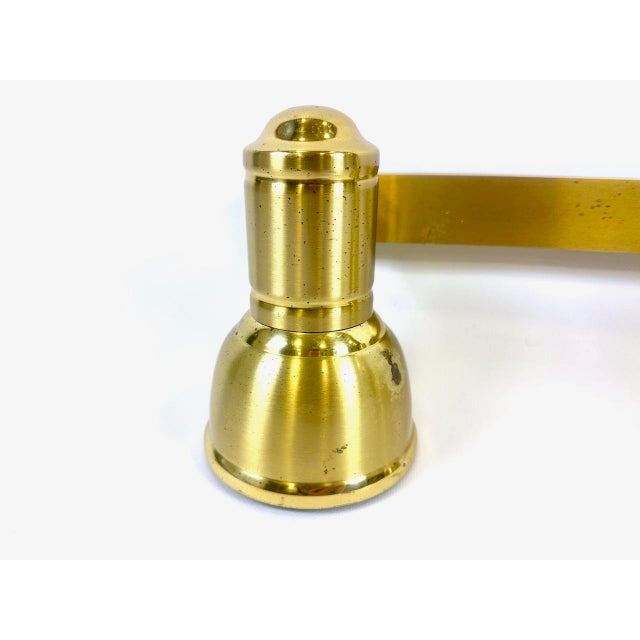 Metal Vintage Brass Strip Ceiling Lamp, 1970s For Sale - Image 7 of 14