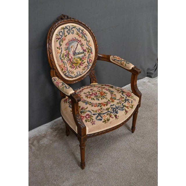 Louis XVI Style Beechwood Armchairs, Early 20th Century, Set of 2 For Sale - Image 9 of 18