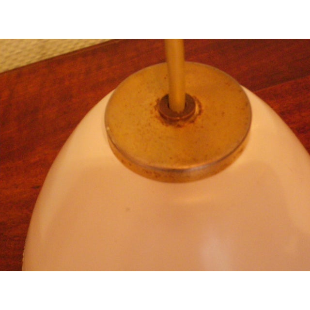 White Space Age Pendant Light in Frosted Opaque Glass, 1970s For Sale - Image 8 of 12