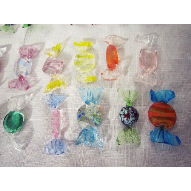 Mid-Century Modern Vintage Venetian Murano Glass Candies, S/22 For Sale - Image 3 of 5