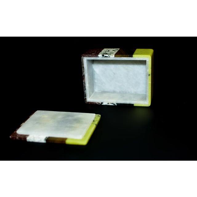 Gemstone Box Four Natural Stones Rare K3 Jasper Green Serpentine For Sale - Image 9 of 10