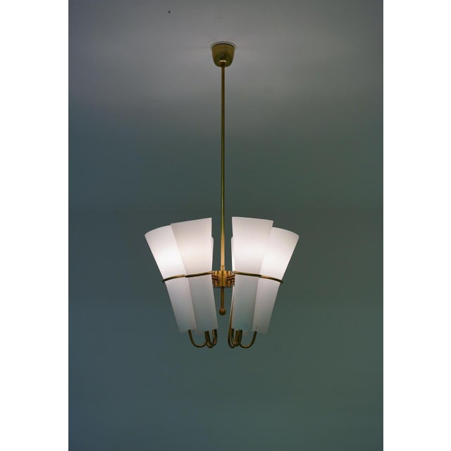 Pendant Light in Brass and Opaline Glass by Hans-Agne Jakobsson, 1950s For Sale - Image 14 of 15