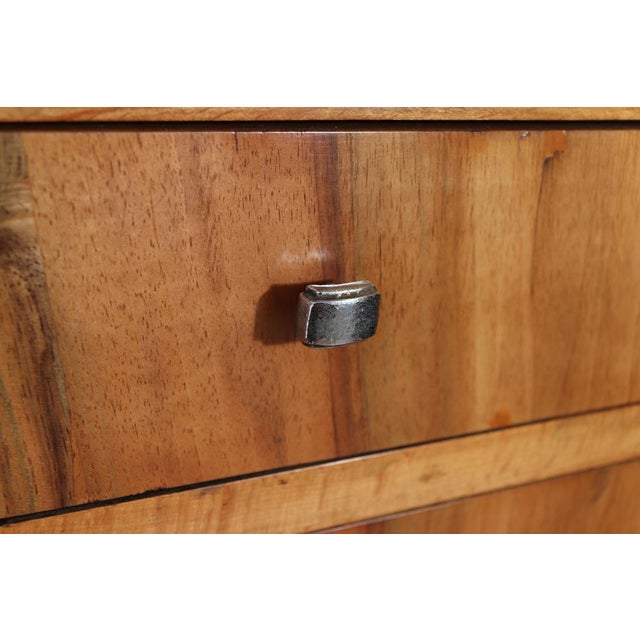 Wood Art Deco Walnut Gentleman's Wardrobe with Drawer, 1935 For Sale - Image 7 of 15