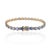 Not Yet Made - Made To Order Tennis Bracelet With Blue Sapphire and Diamonds Set in Solid 14k Yellow Gold For Sale - Image 5 of 8