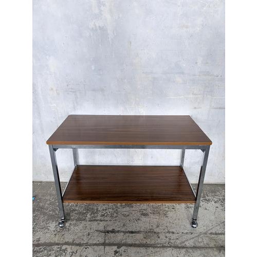 Mid-Century Walnut and Chrome Drinks Trolley, 1960s For Sale - Image 10 of 11