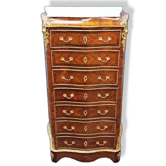 French Napoleon III Rosewood Secretaire For Sale - Image 5 of 11