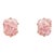 Vintage 1960s Signed Castlecliff Pink Art Glass Clip Earrings-2 Pieces For Sale