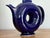 1950’s Hall China Company Made in the Usa Impeccable Iconic Vintage Cobalt Blue Doughnut Novelty Teapot For Sale - Image 11 of 18