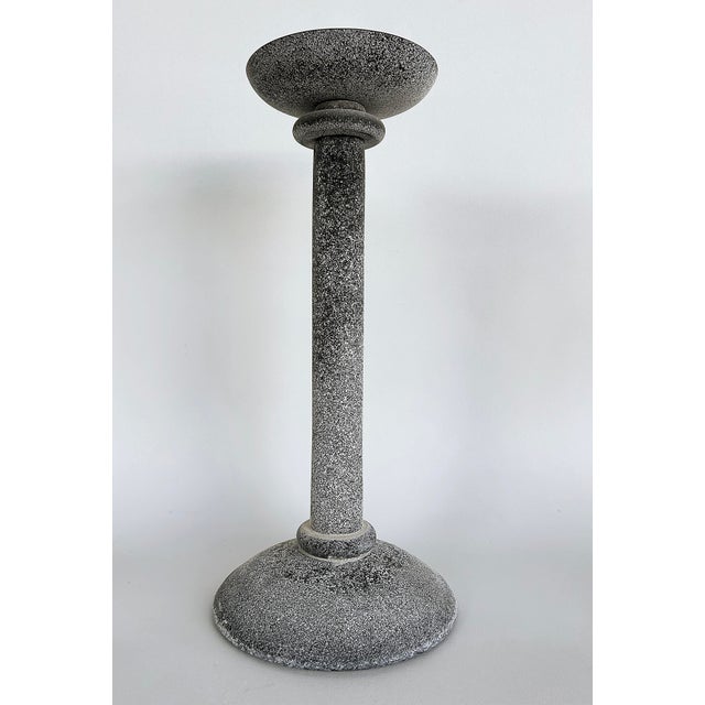 Karl Springer Designs Seguso Italy, Black Scavo Candlesticks, 1980s, Set of 3 For Sale In Miami - Image 6 of 11