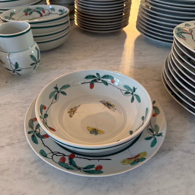 Late 20th Century Mottahedeh Famille Verte Dishes - 63 Pieces For Sale - Image 10 of 12