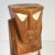Vintage Hand Carved Wood Statue Palau Micronesia Squatting Figure Mother Of Pearl Inlaid Eyes Tiki Style A great piece to...