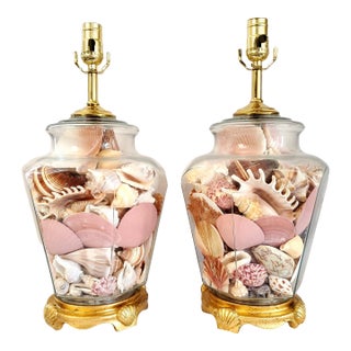 Lamp Pair Seashells Shellls For Sale