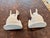 Vintage Italian White Glazed Elephant Head Wall Shelves / Brackets, Pair For Sale In Chicago - Image 6 of 12