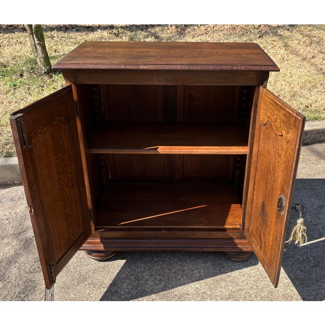 Brown Vintage Country French Two Door Console Cabinet Sideboard For Sale - Image 8 of 12