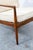 Mid Century Danish Modern Lounge Chair Walnut Wool Fabric Armchair Vintage White For Sale - Image 9 of 12