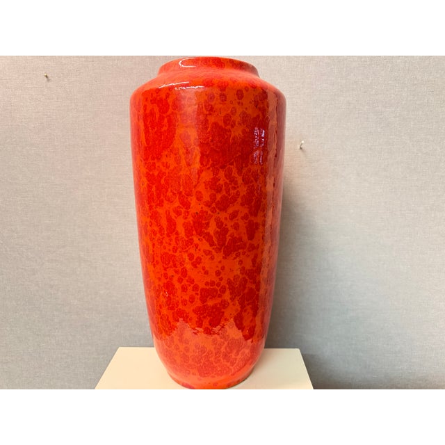 Vintage 517-50 Orange Fat Lava Floor Vase from Scheurich, 1970s For Sale - Image 11 of 16