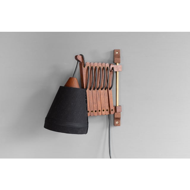 Vintage Extendable Teak Wall Light, 1960s For Sale - Image 10 of 10