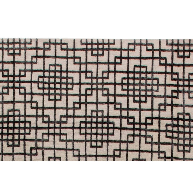 Early 21st Century Modern Geometric Tibetan Silk Rug in Art Deco Style by Doris Leslie Blau For Sale - Image 5 of 7