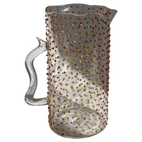 Glass Pearl Amber Jug by Studionudo For Sale - Image 7 of 7