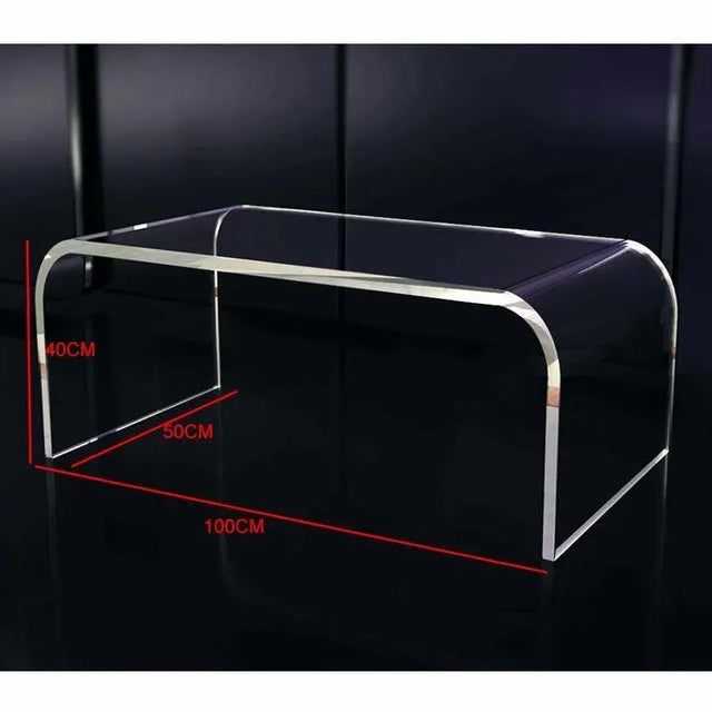 Transparent color. 20mm thick acrylic. Dimensions : 39'' W - 19.6'' D - 15.7'' H Total production and Shipping time : 3-4...