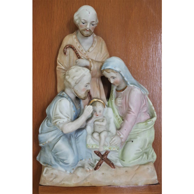Miniature Painted Tableau in Ceramic, 1950s For Sale - Image 3 of 6