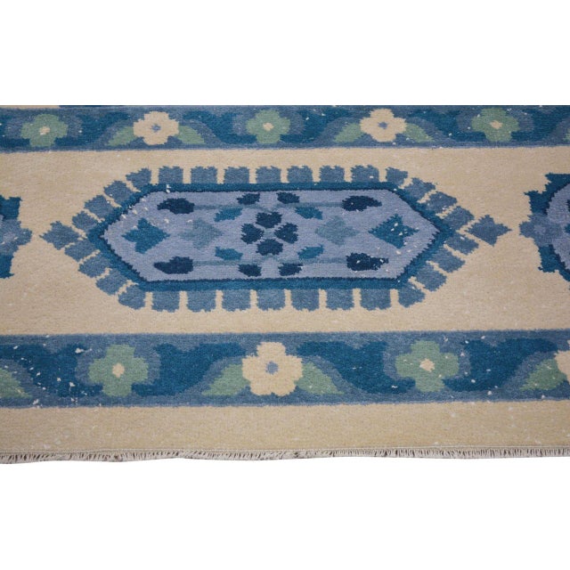 Vintage Chinese Art Deco Hand Knotted Wool Rug, 10'9x16'9 For Sale In New York - Image 6 of 6