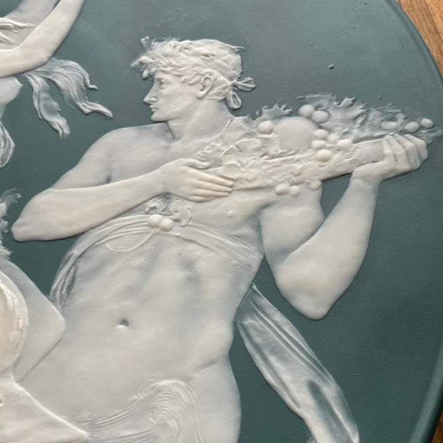 Large Wall Plate/Mettlach Phanolith Charger Designed by Jean-Baptiste Stahl for Villeroy & Boch Around 1900 For Sale - Image 9 of 10