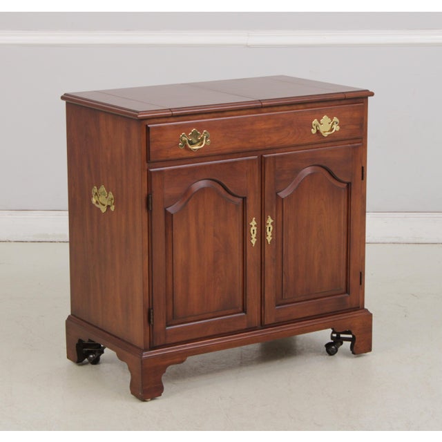 Traditional Henkel Harris Cherry Flip Top Server Cabinet For Sale - Image 3 of 18