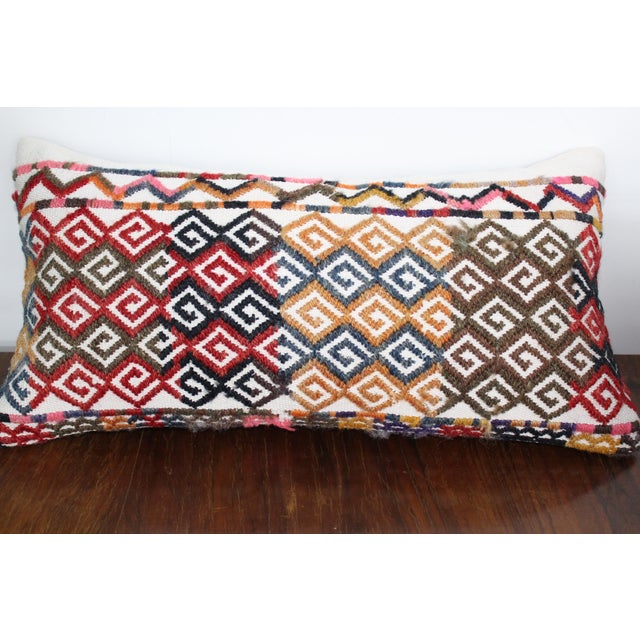 Turkish Kilim Decorative Pillow Cover - 10.5"x20" For Sale - Image 4 of 9