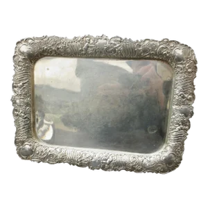 Antique Beaux Arts Silver Vanity Tray Circa 1880s'
