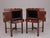 A nice decorative pair of early 20th Century mahogany bedside cupboards, lovely figured tops having a three quarter shaped...